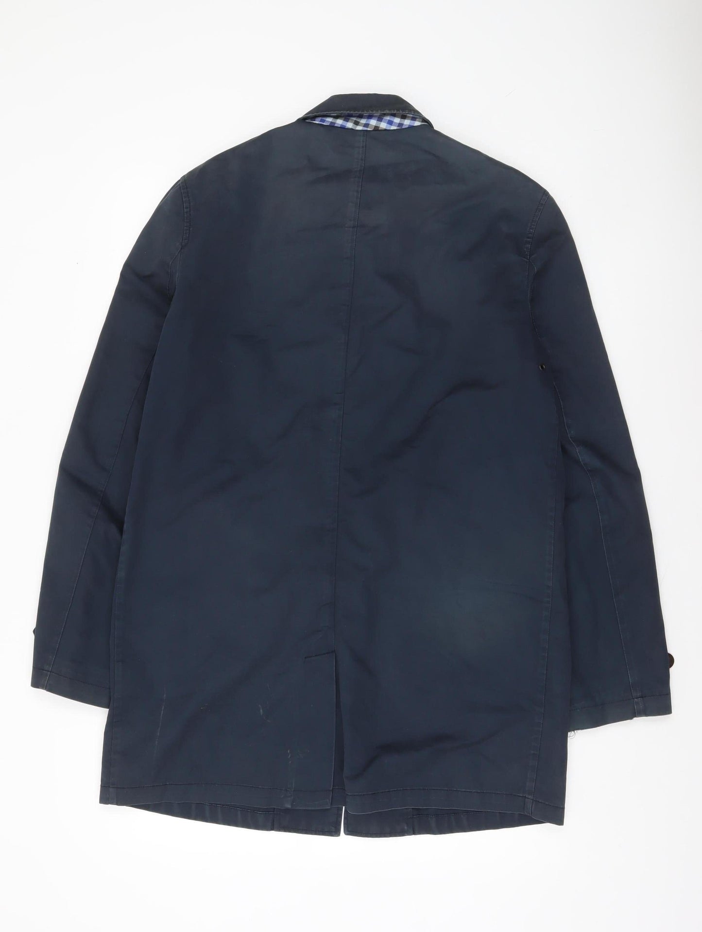 Mens UK Size M Ben Sherman Blue Overcoat