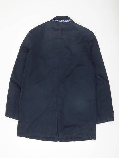 Mens UK Size M Ben Sherman Blue Overcoat