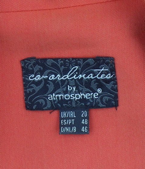 Atmosphere Women’s Orange Single-Breasted Blazer Size 20 Tailored Jacket