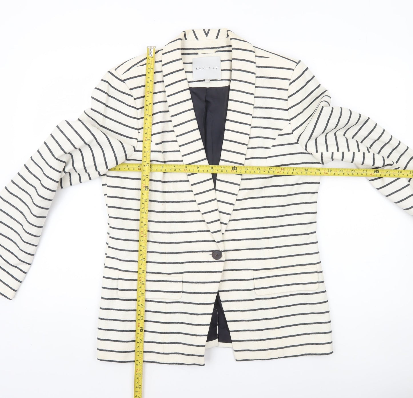 Womens UK Size 14 Kew 159 Regular Ivory Blazer