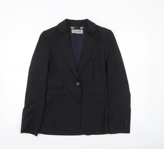 Jigsaw Women’s Black Wool Pinstripe Blazer Jacket Size 10