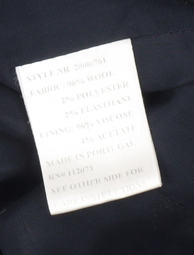 Jigsaw Women’s Black Wool Pinstripe Blazer Jacket Size 10