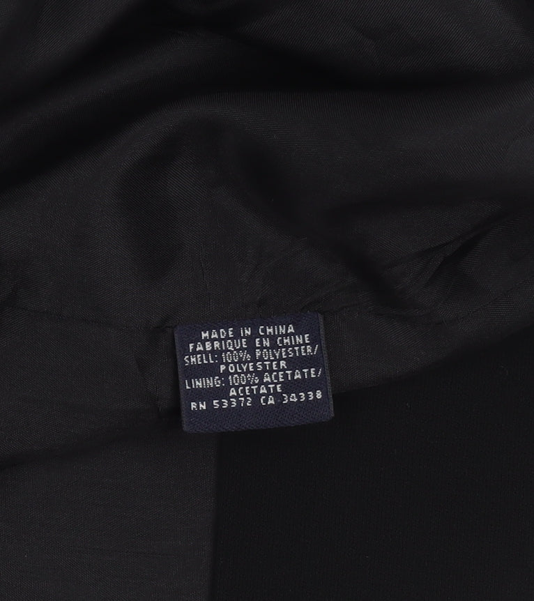 French Connection Women's Black Long Overcoat Size 16 Elegant Formal Coat