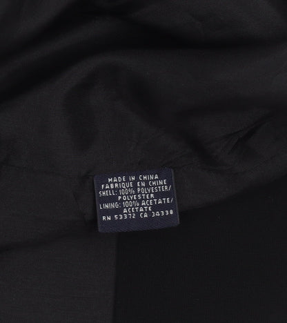 French Connection Women's Black Long Overcoat Size 16 Elegant Formal Coat