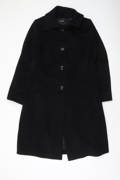 Basler Women's Black Wool Long Overcoat Size 16