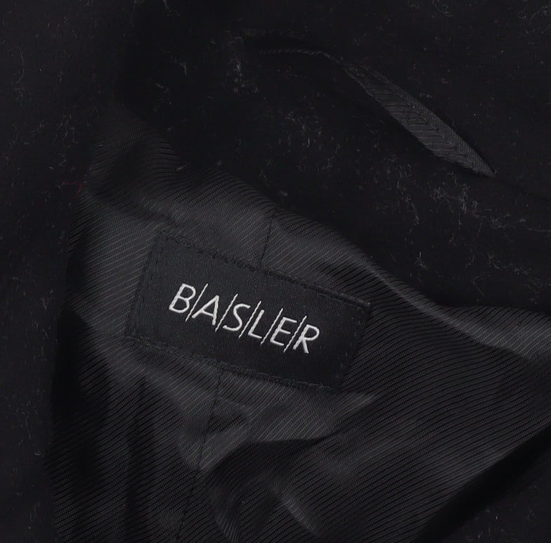 Basler Women's Black Wool Long Overcoat Size 16