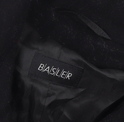 Basler Women's Black Wool Long Overcoat Size 16