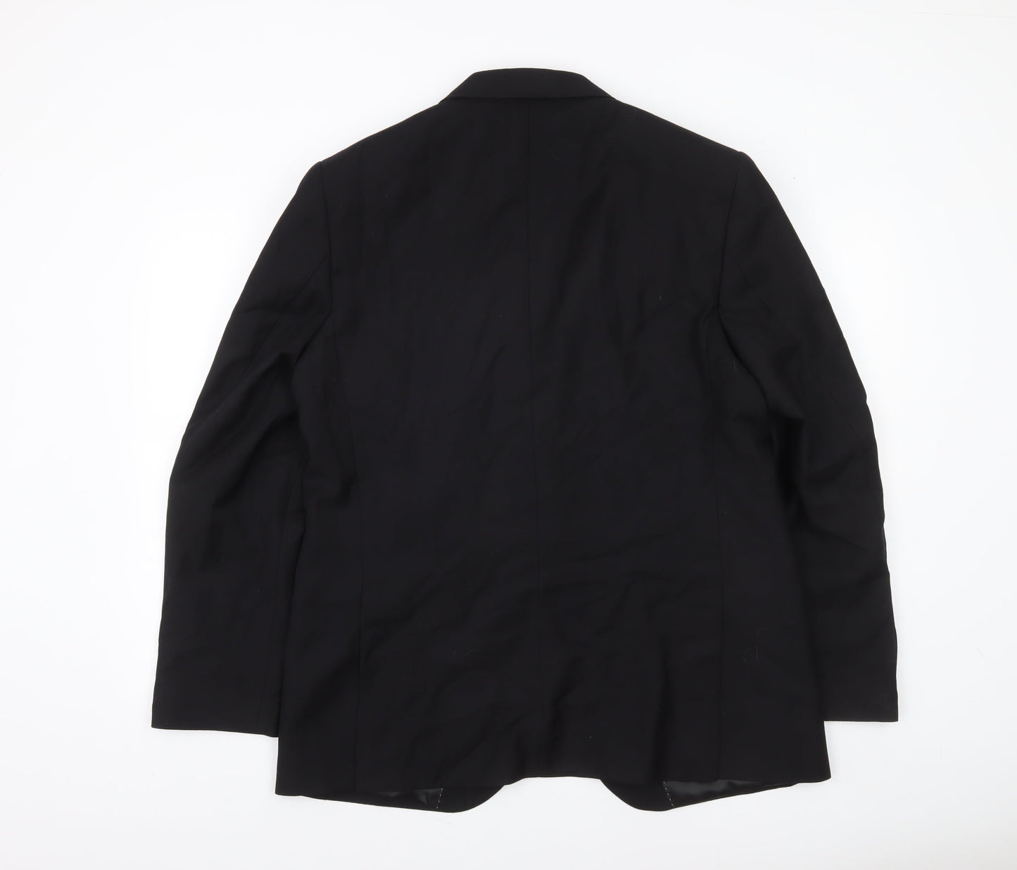 Marks and Spencer Men's Black 44R Wool Regular Fit Blazer Jacket