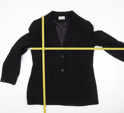 Long Tall Sally Women Black Size 18 Two-Button Tailored Blazer