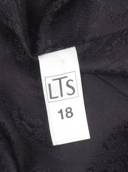 Long Tall Sally Women Black Size 18 Two-Button Tailored Blazer