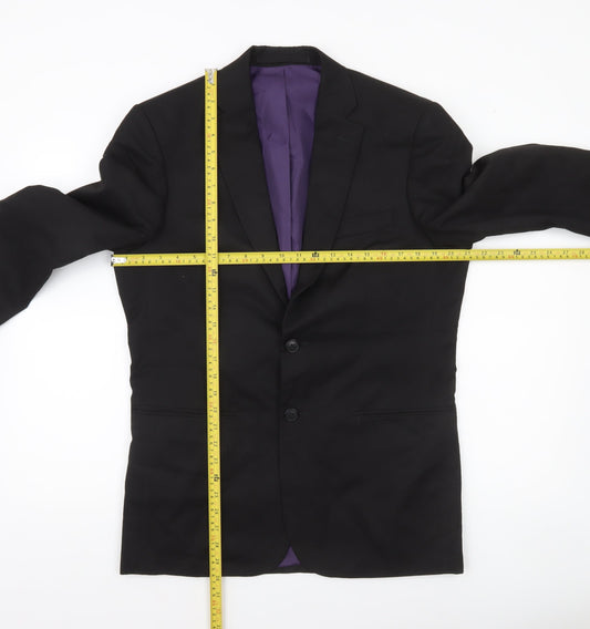 Marks and Spencer Men’s Black 38 Regular Fit Two Button Blazer
