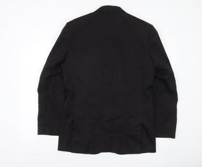 Marks and Spencer Men’s Black 38 Regular Fit Two Button Blazer