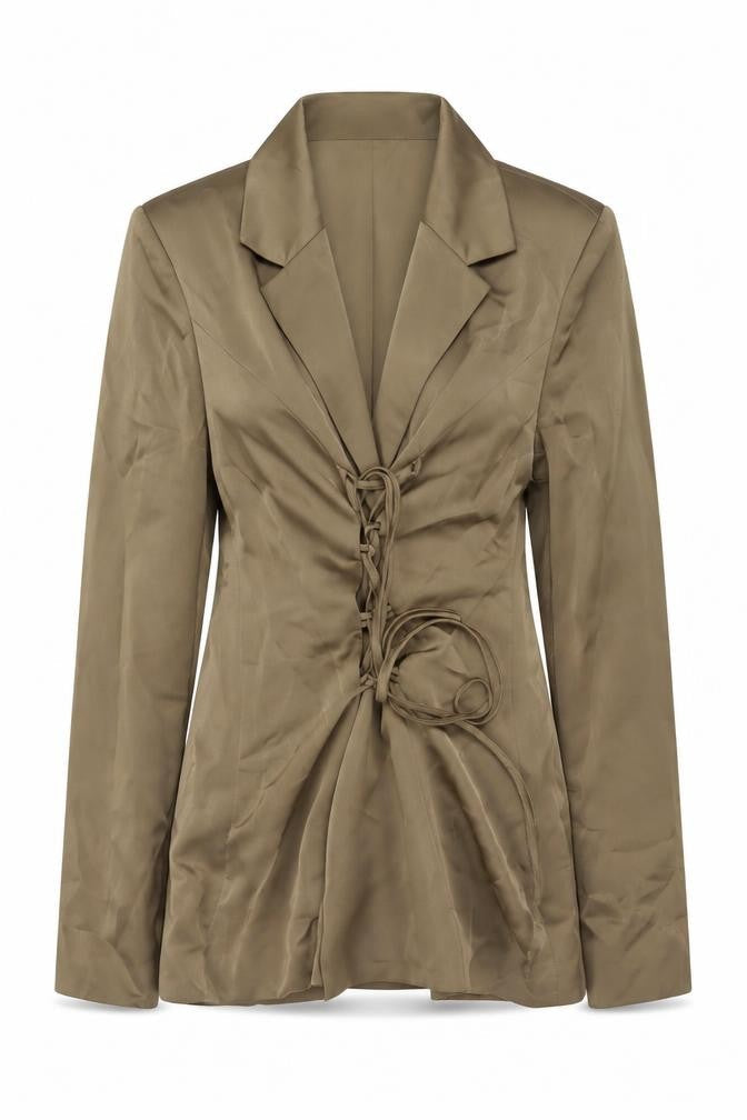 Womens UK Size 10 Misspap Brown Basic Jacket