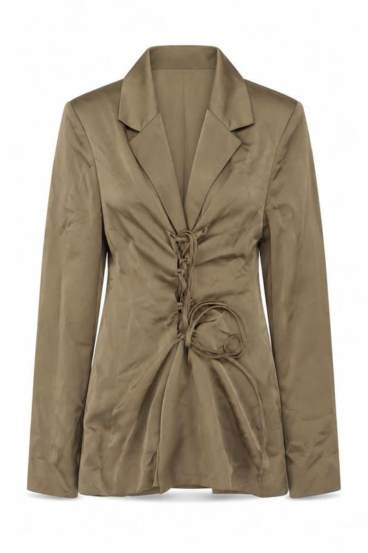 Womens UK Size 10 Misspap Brown Basic Jacket