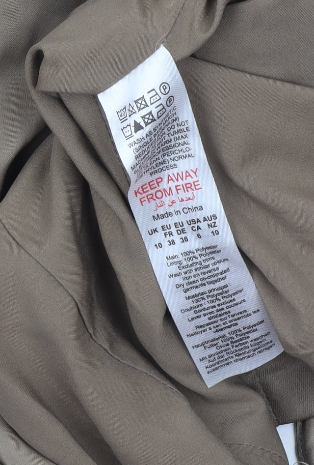 Womens UK Size 10 Misspap Brown Basic Jacket