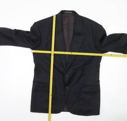 Next for Men Black Wool Blazer Jacket 38R Regular Fit Classic Style