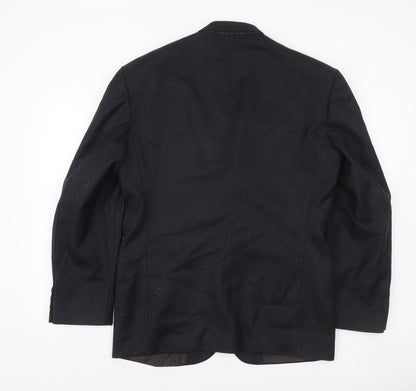 Next for Men Black Wool Blazer Jacket 38R Regular Fit Classic Style