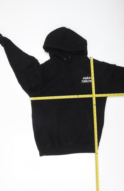 Mens UK Size S Sugar Theory Black Pullover Hoodie