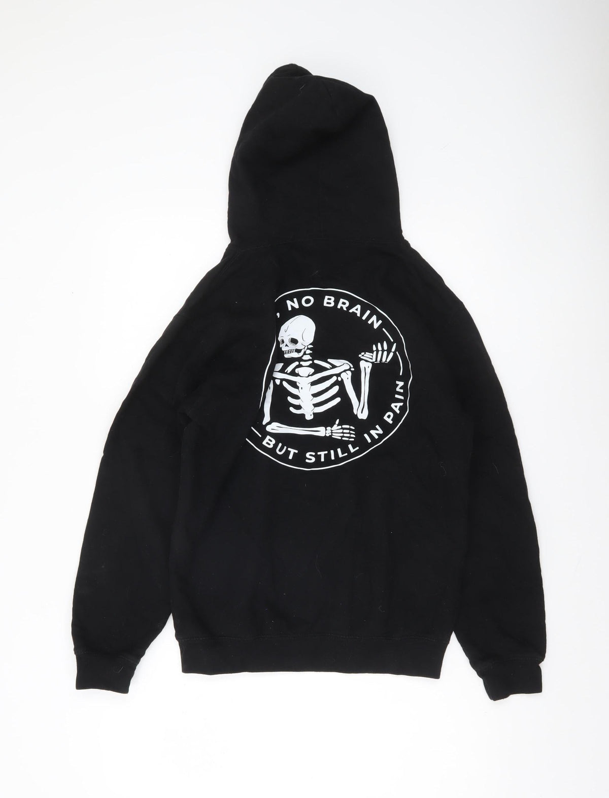 Mens UK Size S Sugar Theory Black Pullover Hoodie