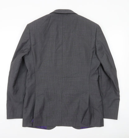 Marks and Spencer Men’s Grey Wool Blend Suit Jacket 38S Short Classic Fit