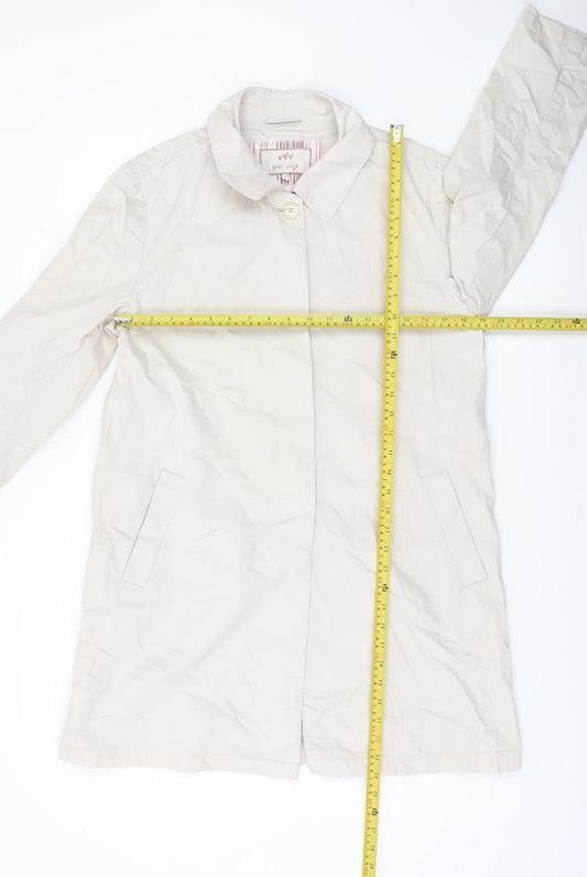 Marks and Spencer Per Una Women Beige Long Cotton Trench Coat M