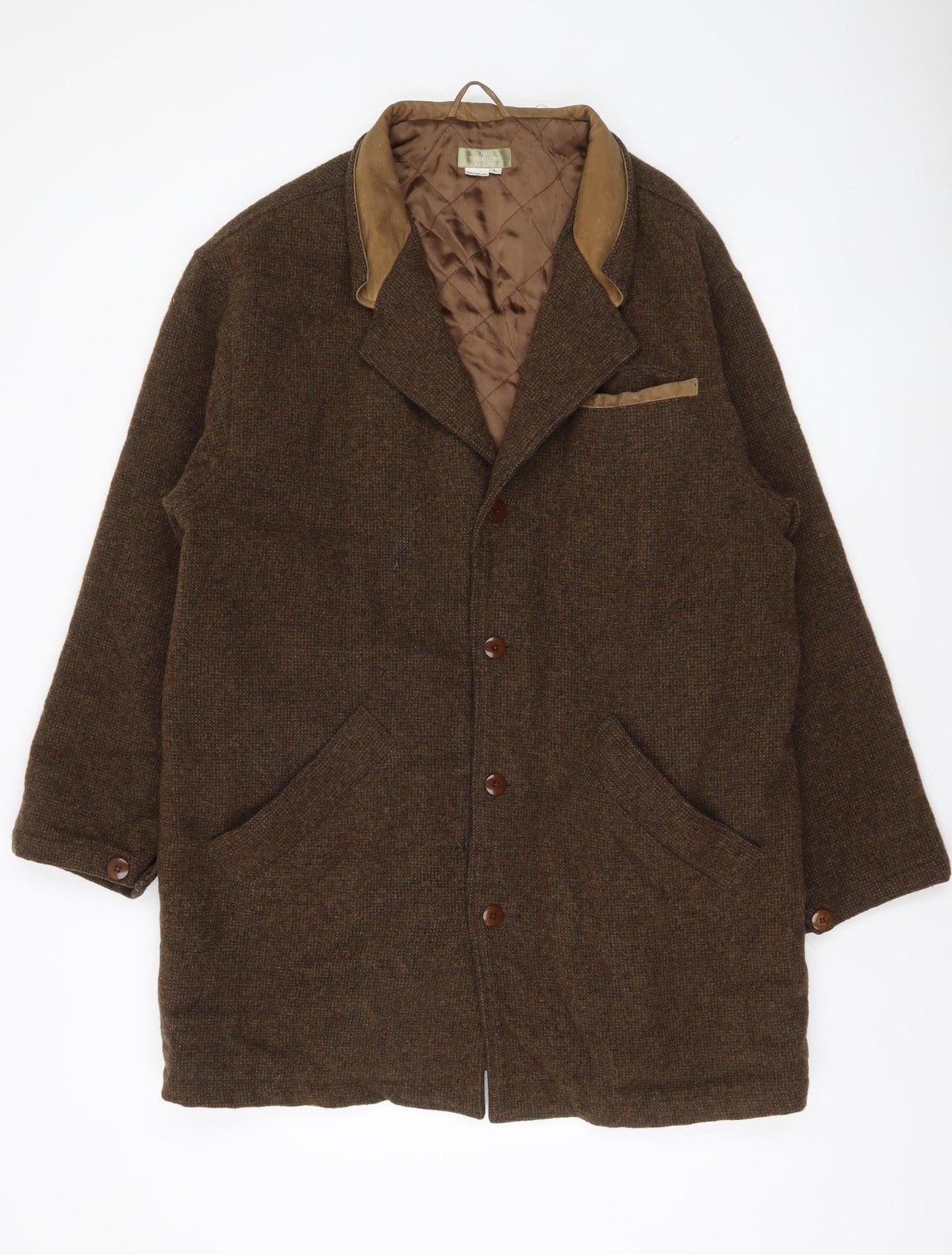 Mens UK Size L The Territory Ahead Brown Overcoat