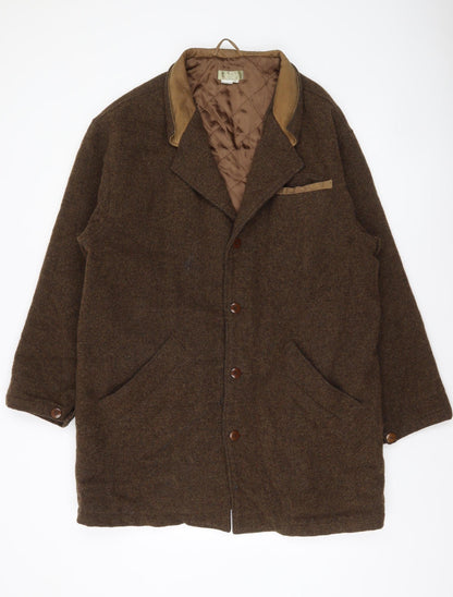 Mens UK Size L The Territory Ahead Brown Overcoat