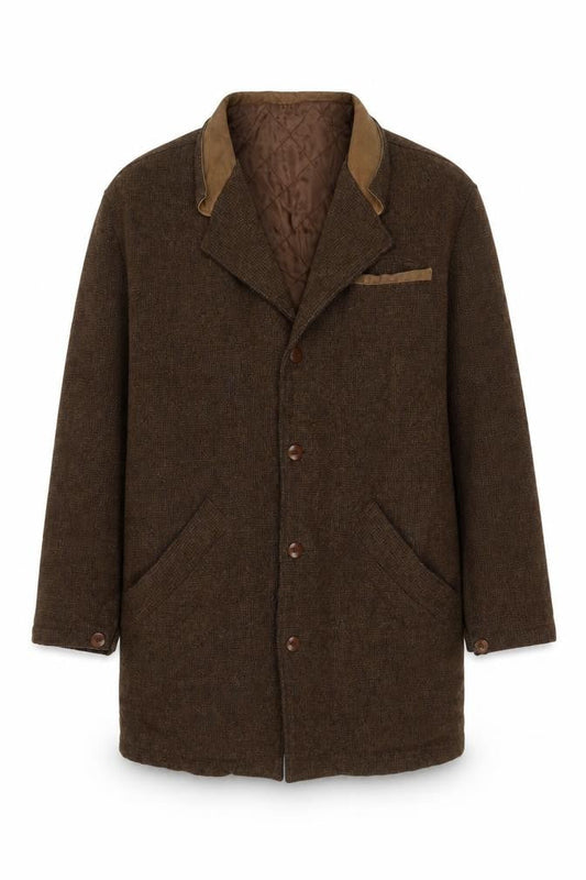 Mens UK Size L The Territory Ahead Brown Overcoat