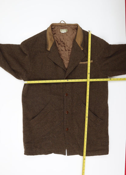 Mens UK Size L The Territory Ahead Brown Overcoat