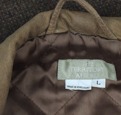 Mens UK Size L The Territory Ahead Brown Overcoat