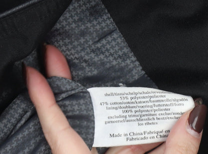 Laura Ashley Women's Black Trench Coat Size 12 Belted Mid-Length Classic Style