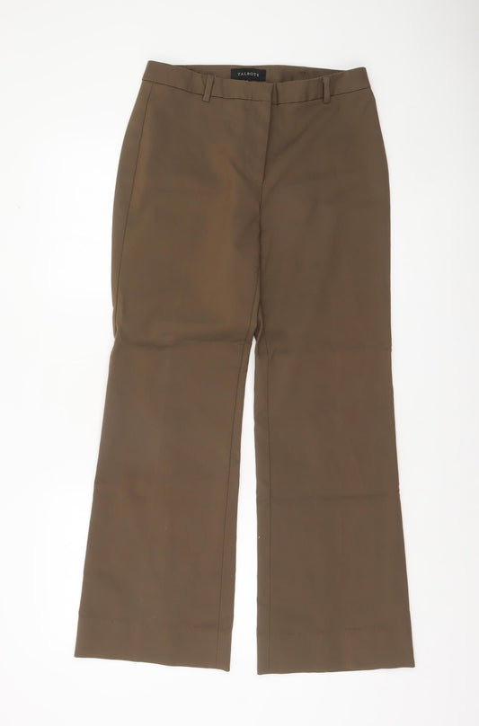 Womens UK Size 4 Talbots Regular Fit Dress Pants Brown Trousers