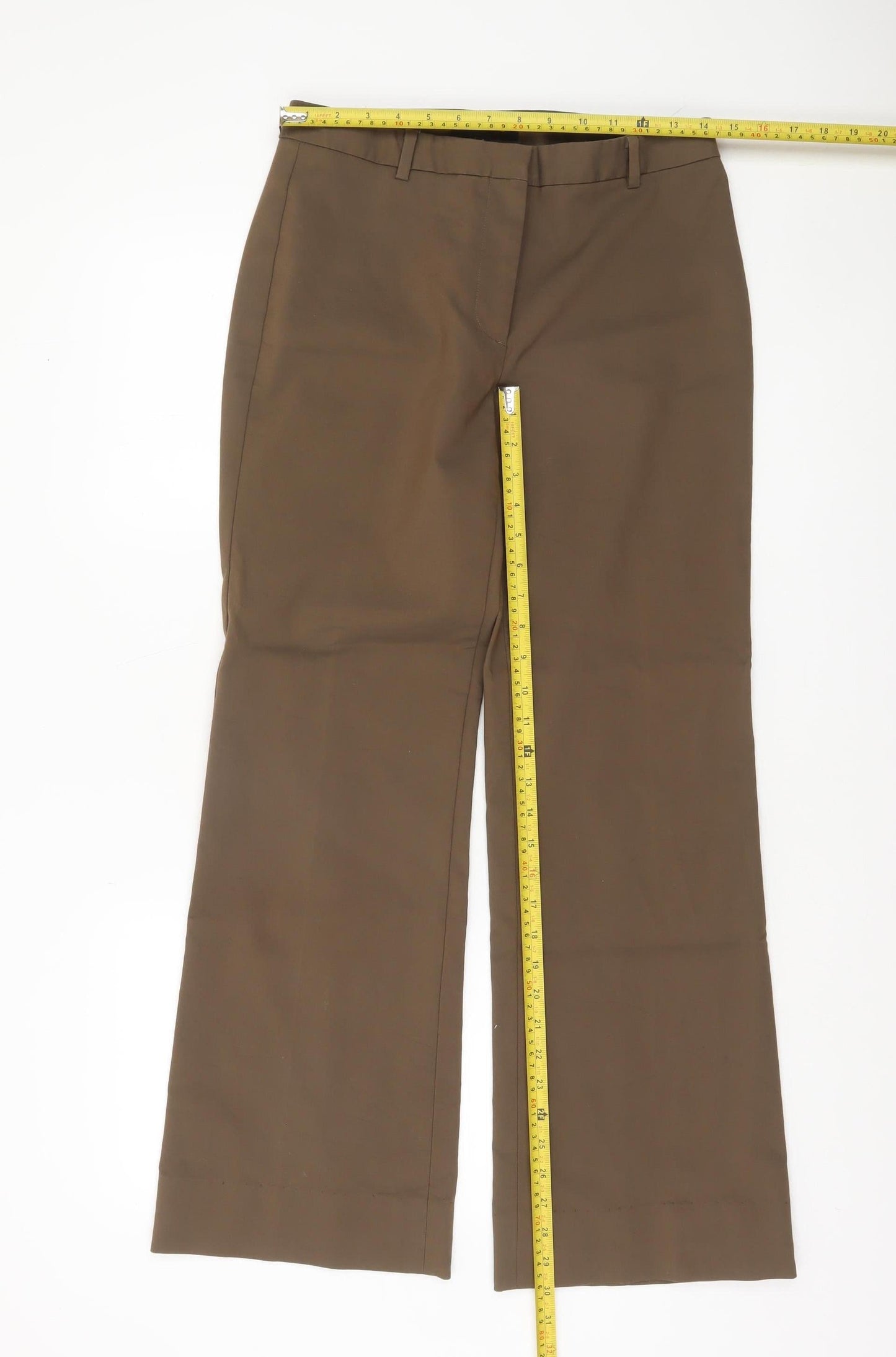 Womens UK Size 4 Talbots Regular Fit Dress Pants Brown Trousers