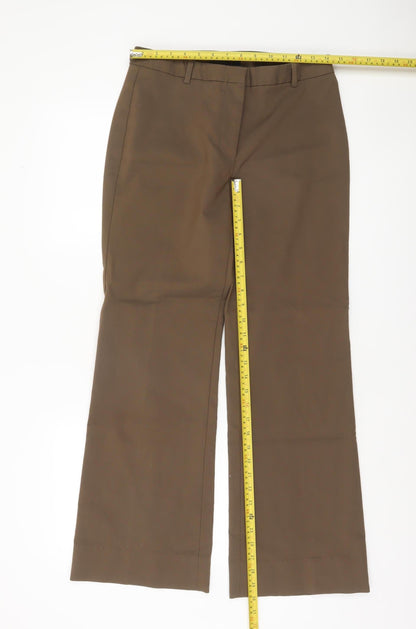 Womens UK Size 4 Talbots Regular Fit Dress Pants Brown Trousers