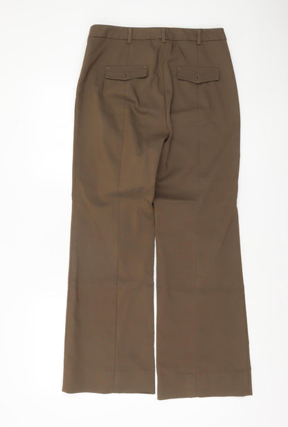Womens UK Size 4 Talbots Regular Fit Dress Pants Brown Trousers