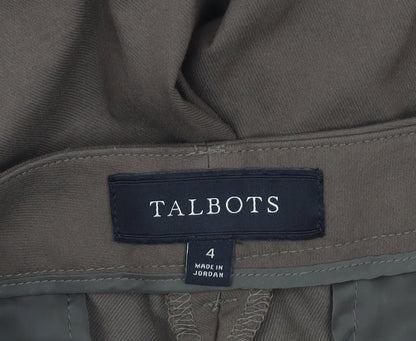 Womens UK Size 4 Talbots Regular Fit Dress Pants Brown Trousers