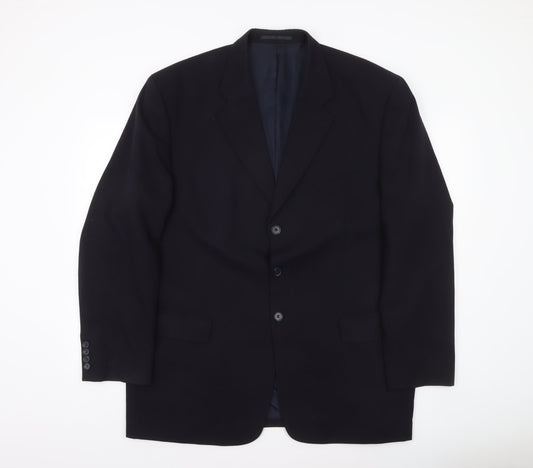 Mens UK Size 46R Austin Reed Regular Black Suit Jacket