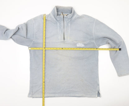 Weird Fish Men’s Grey 1/4 Zip Cotton Sweatshirt L Outdoor Pullover