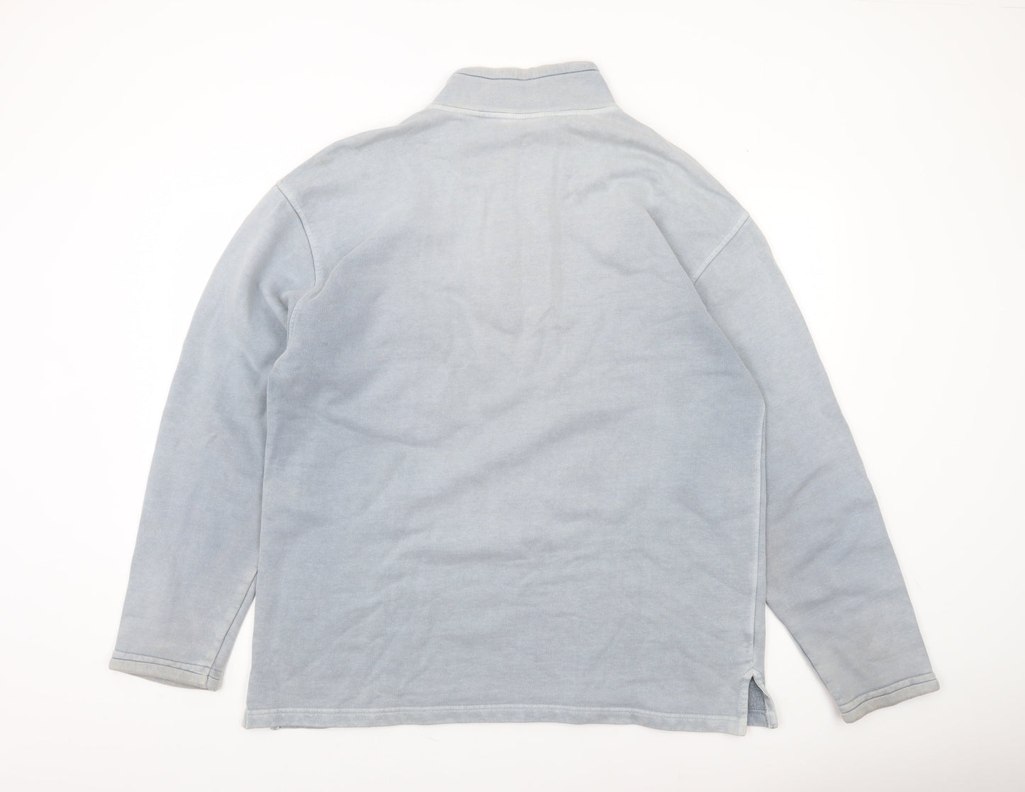 Weird Fish Men’s Grey 1/4 Zip Cotton Sweatshirt L Outdoor Pullover