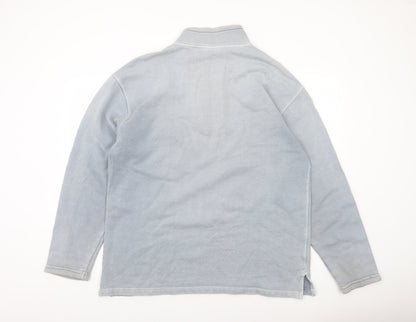 Weird Fish Men’s Grey 1/4 Zip Cotton Sweatshirt L Outdoor Pullover