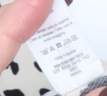 George Women’s Beige Animal Print Shirt Dress Size 16