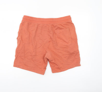 Marks and Spencer Men's Orange Sweat Shorts L Regular Fit