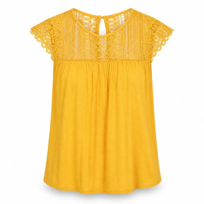Womens UK Size 10 Papaya Yellow Camisole Blouse
