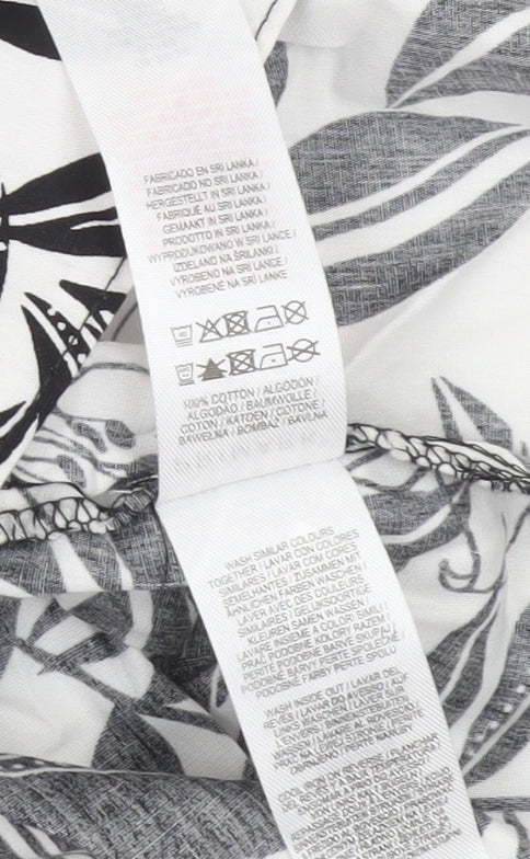 Primark Women’s Black Floral Cotton Smocked Sundress Size 18