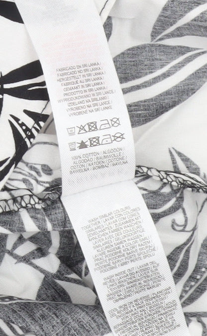 Primark Women’s Black Floral Cotton Smocked Sundress Size 18