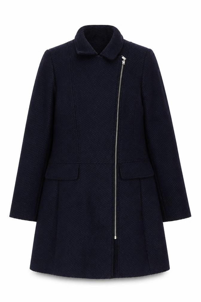 Womens UK Size 12 Debenhams Blue Overcoat