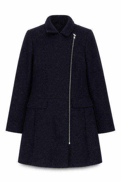 Womens UK Size 12 Debenhams Blue Overcoat