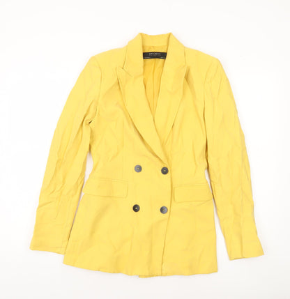 Womens UK Size XS Zara Regular Yellow Blazer