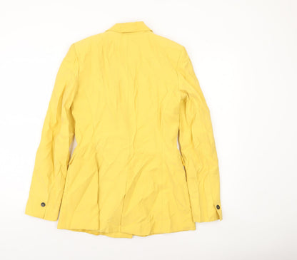 Womens UK Size XS Zara Regular Yellow Blazer