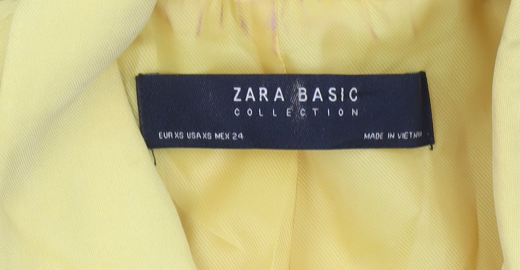 Womens UK Size XS Zara Regular Yellow Blazer